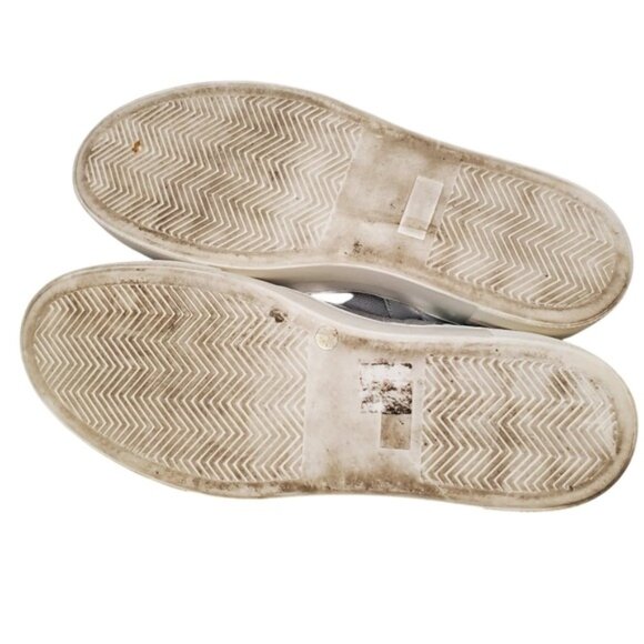 Johnny Was Butterfly Embroidered Silver Metallic Sneaker Boat Loafer 'Vinny' - Picture 10 of 12